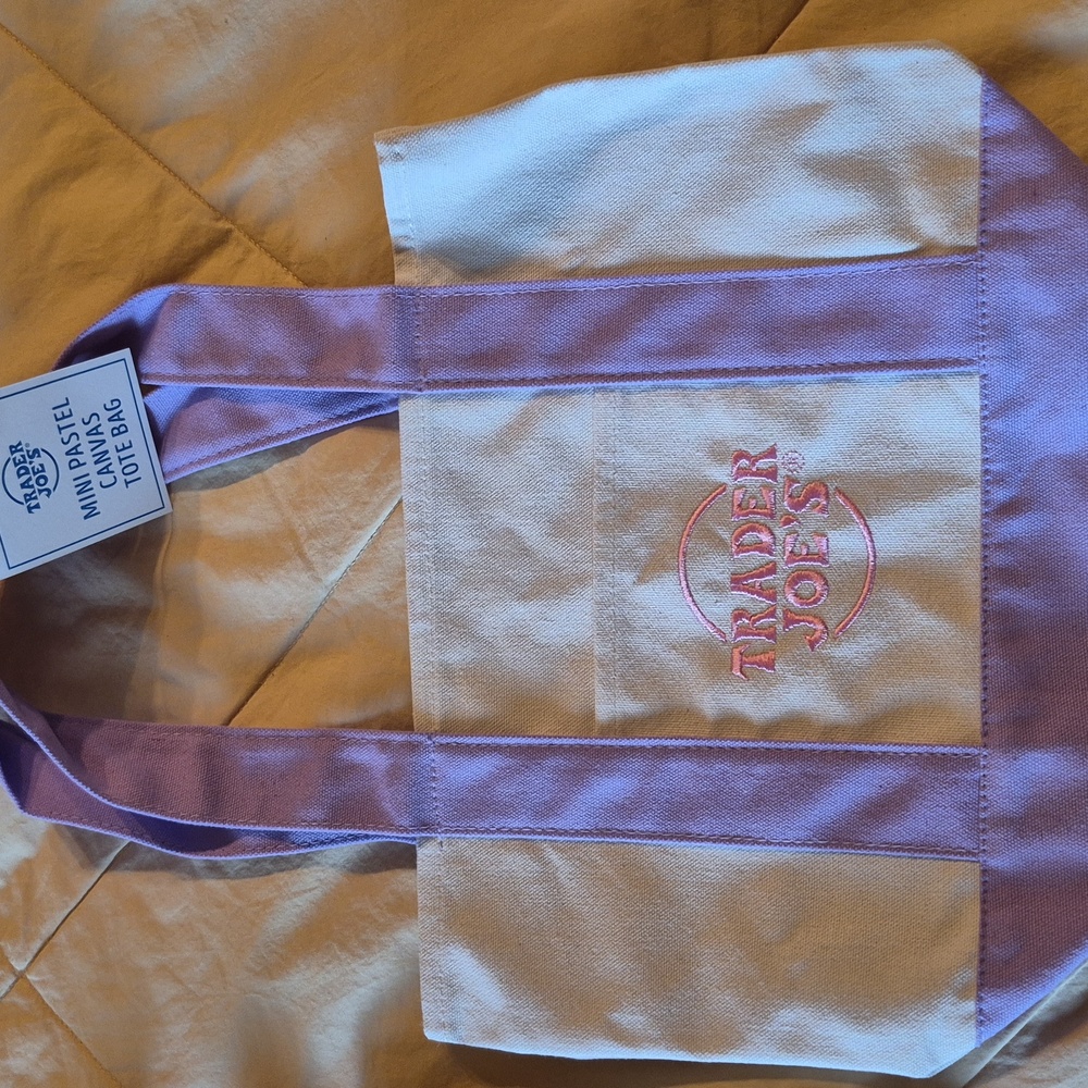 🐣🥚 Perfect For Easter...Set Of 3 Trader Joe's Pastel Tote Bags